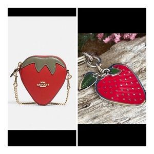 New With Tags Coach Strawberry Crossbody Bag/Wallet Strawberry Charm